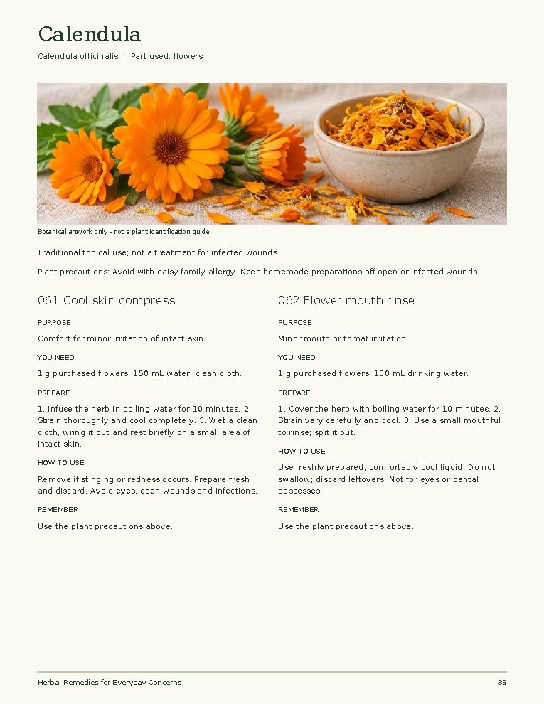 Sample page: Calendula